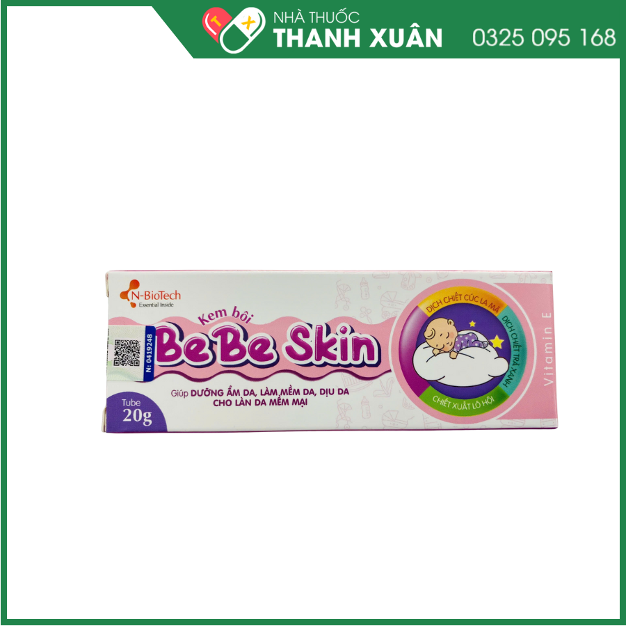 Kem bôi Bebe Skin giúp dưỡng ẩm, làm mềm da, dịu da
